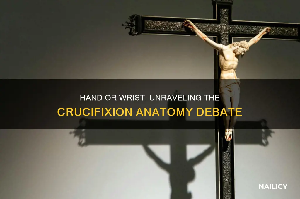 was christ nailed in the hand or wrist