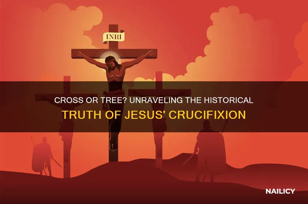 was jesus nailed to a cross or tree