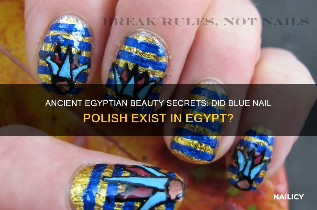 was there blue nail polish in egypt