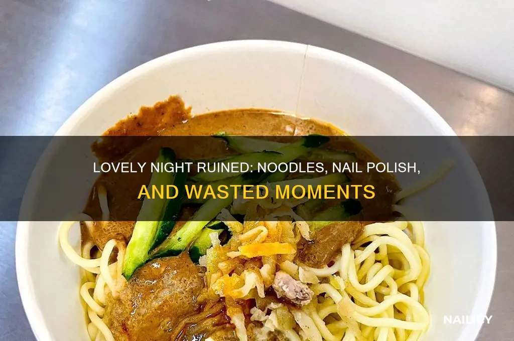 what a waste of a lovely night noodles nail polish