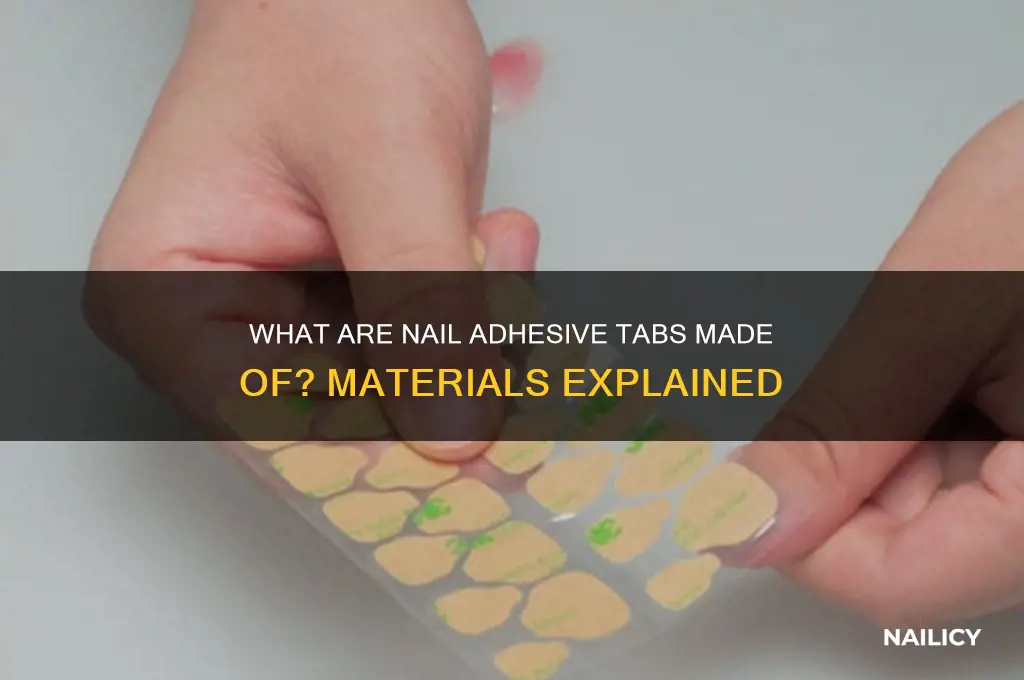 what are nail adhesive tabs made of