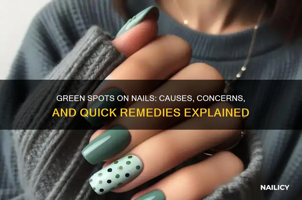 what are the green spots on my nails
