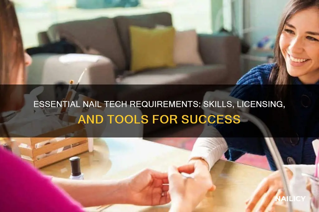 what are the requirements for a nail tech