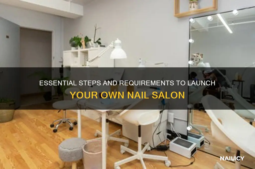 what are the requirements to open a nail salon