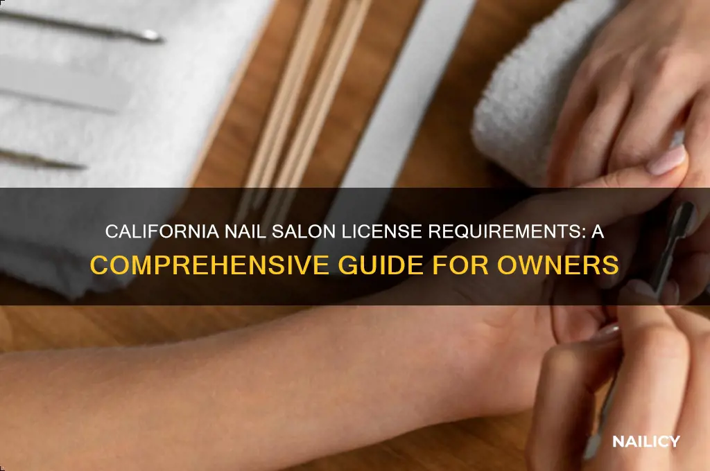 what california license is needed for nail salon