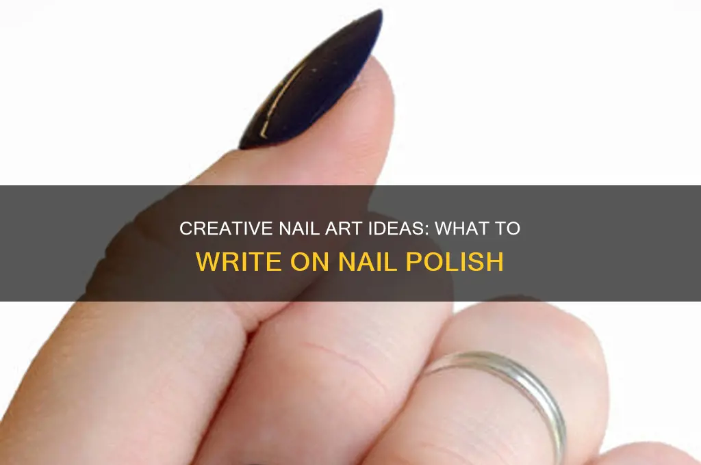 what can write on nail polish