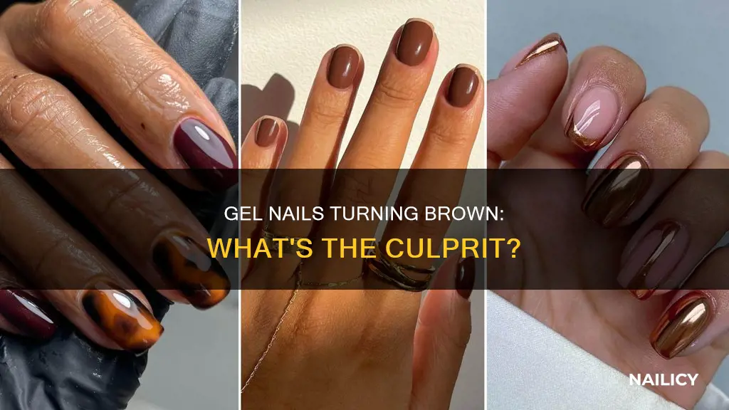 what causes gel nails to turn brown