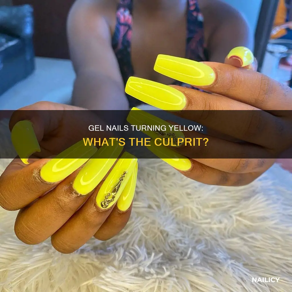 what causes gel nails to turn yellow