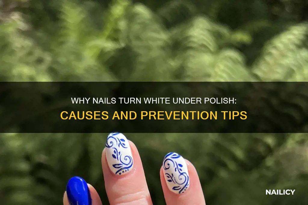 what causes nails to turn white under nail polish