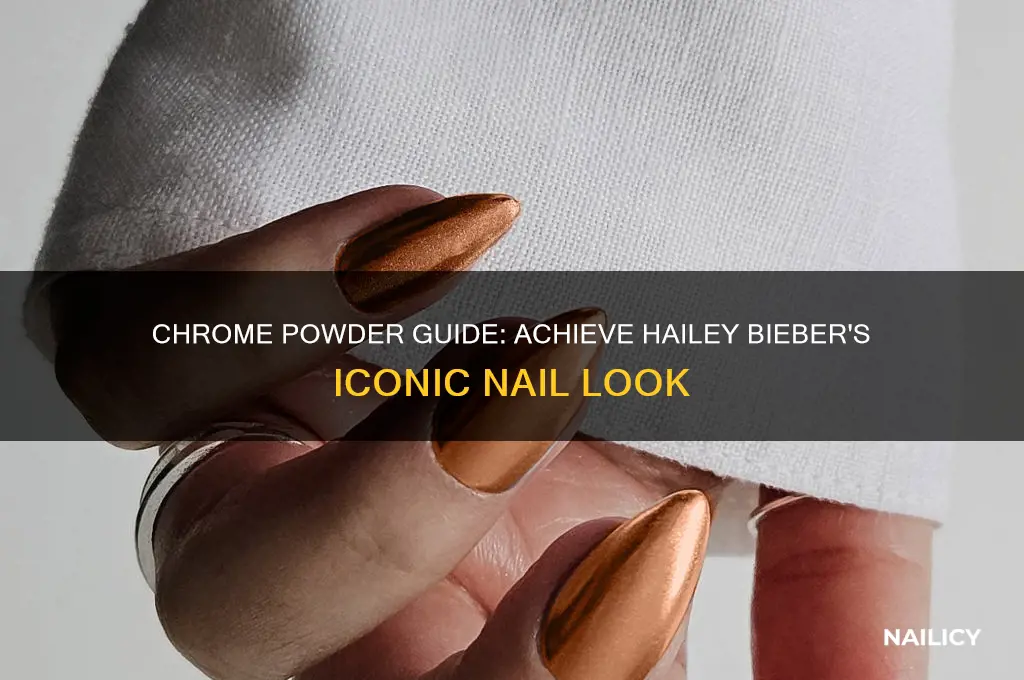 what chrome powder for hailey bieber nails