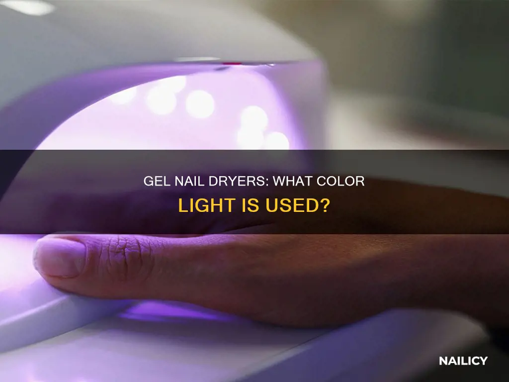 what color is light on a gel nail dryer