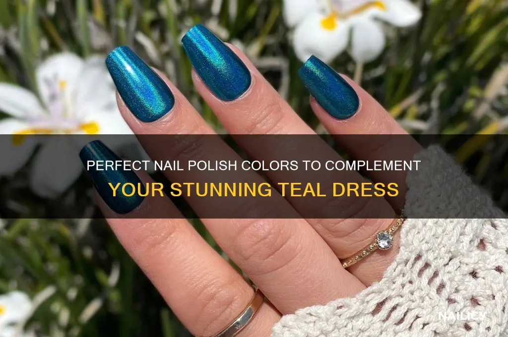 what color nail polish for a teal dress