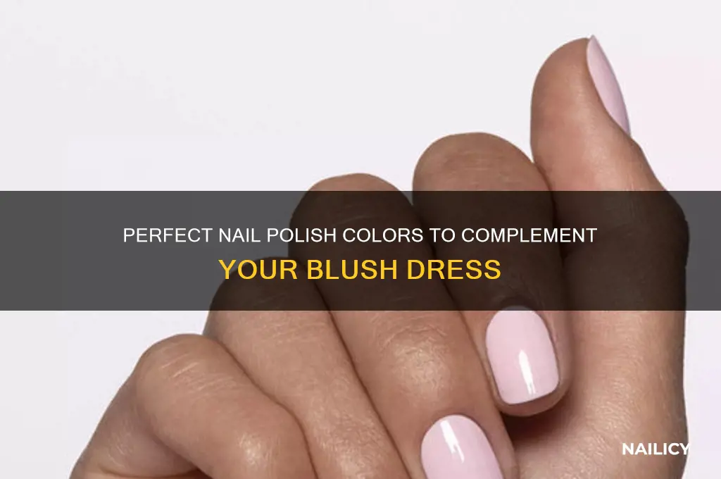 what color nail polish goes with a blush dress