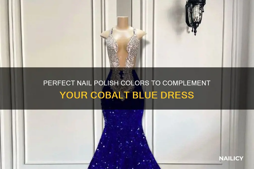 what color nail polish goes with cobalt blue dress