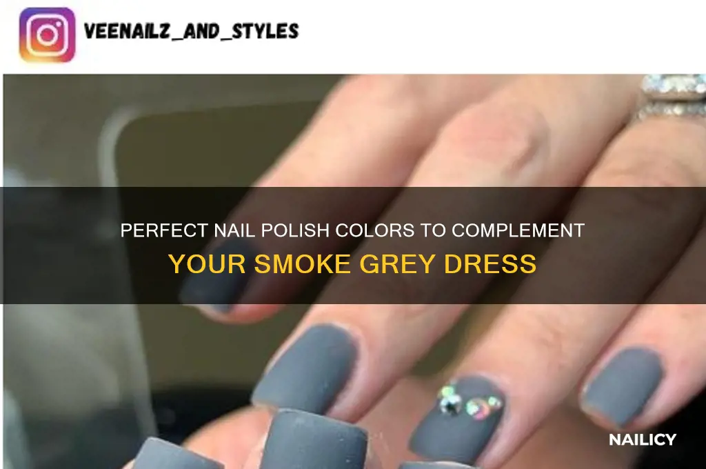 what color nail polish goes with smoke grey dress