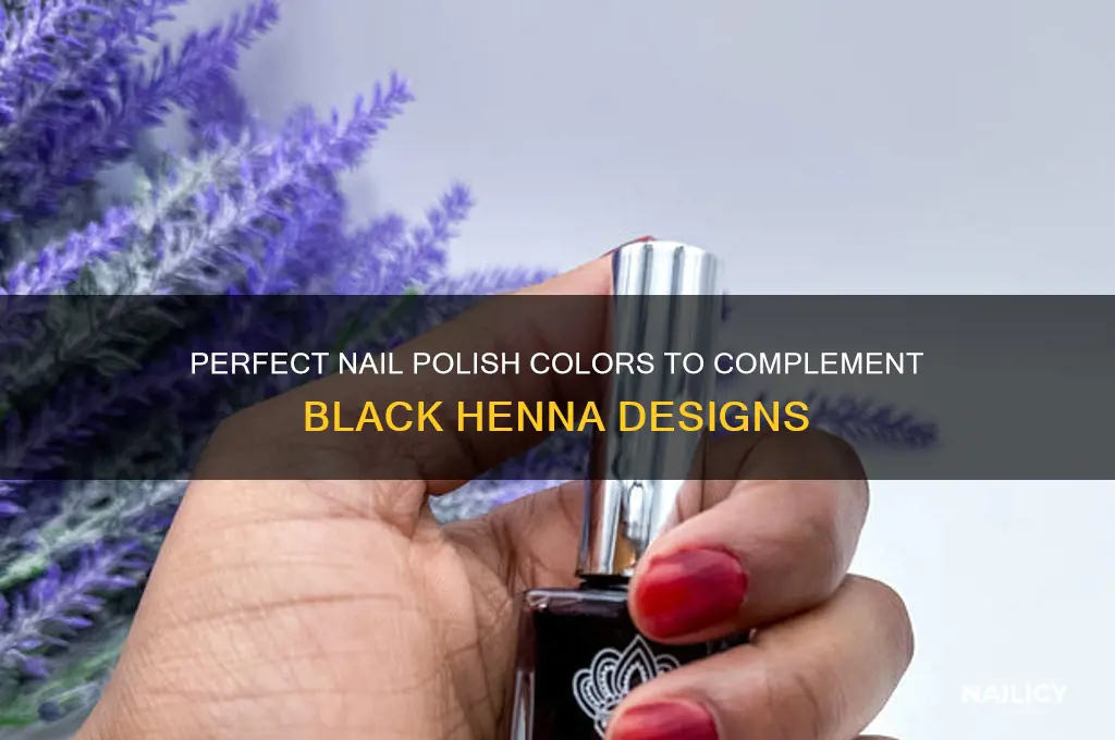 what color nail polish looks best with black henna