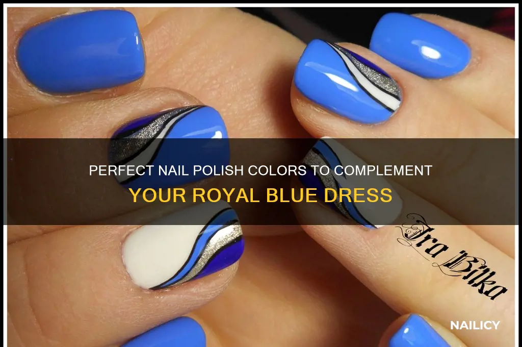 what color nail polish looks good on royal blue dress
