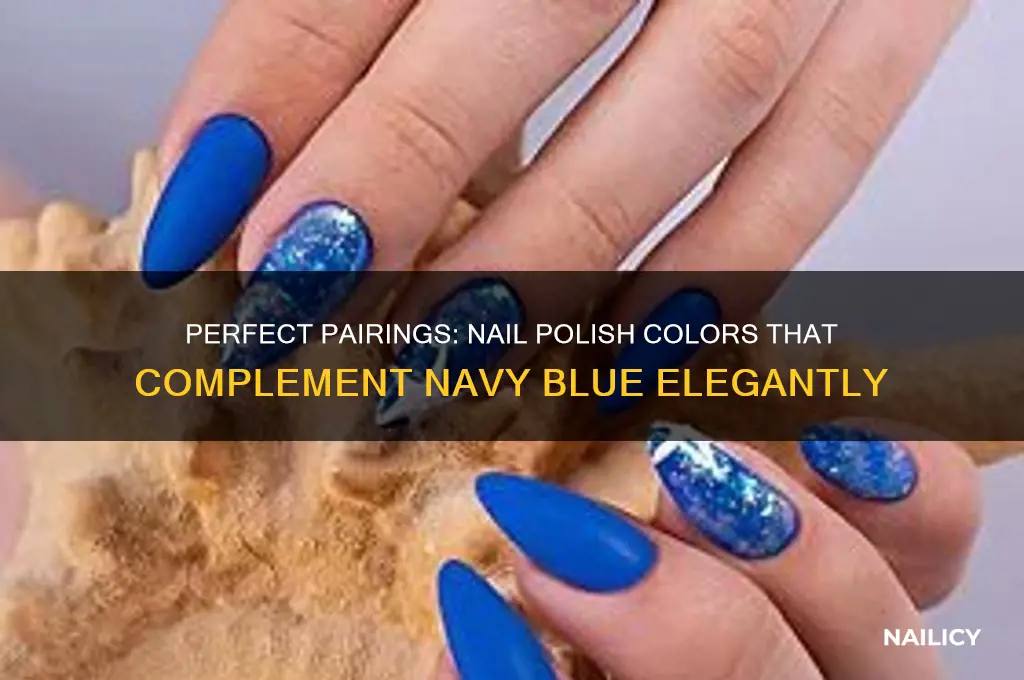 what color nail polish looks good with navy blue