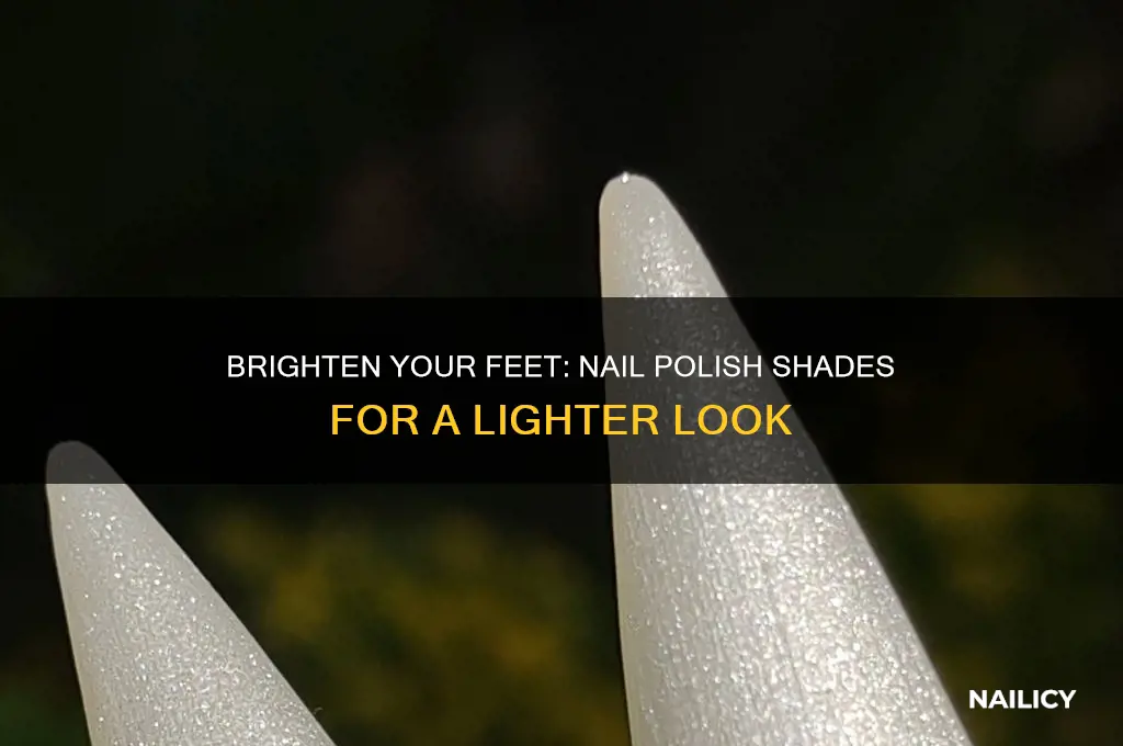 what color nail polish makes your feet look lighter