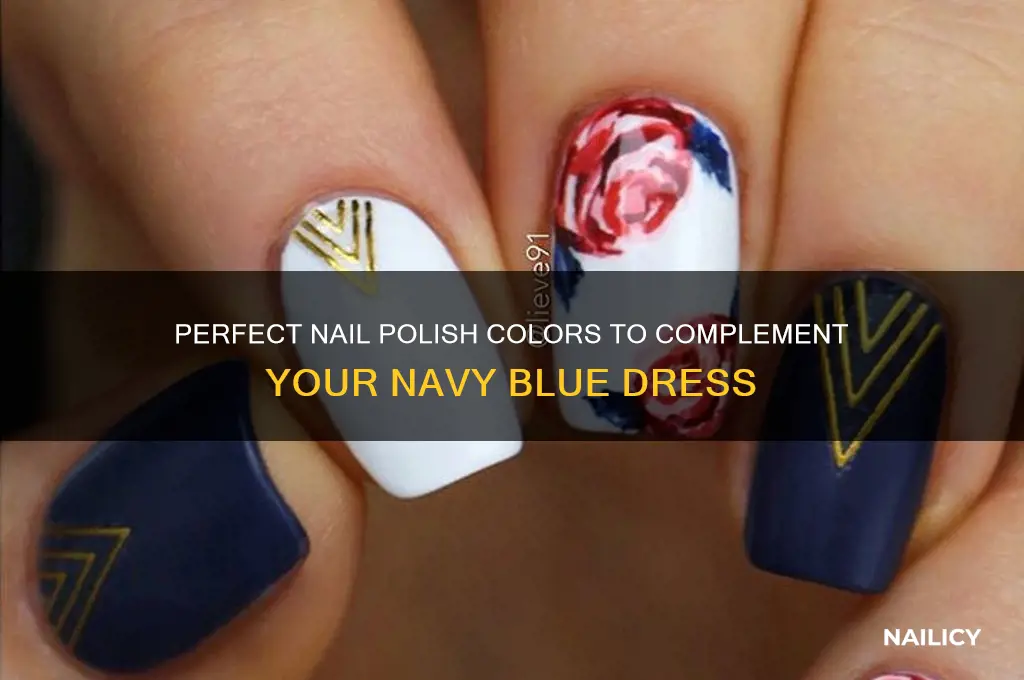 what color nail polish matches a navy blue dress