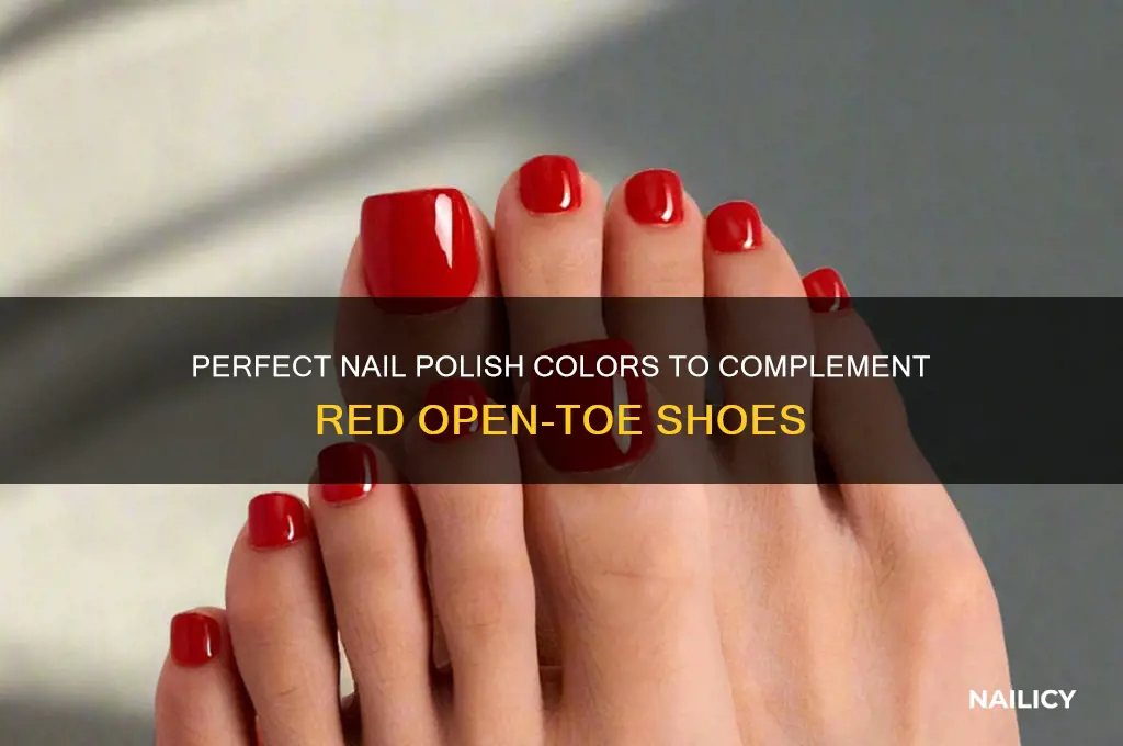 what color nail polish on red open toe shoes