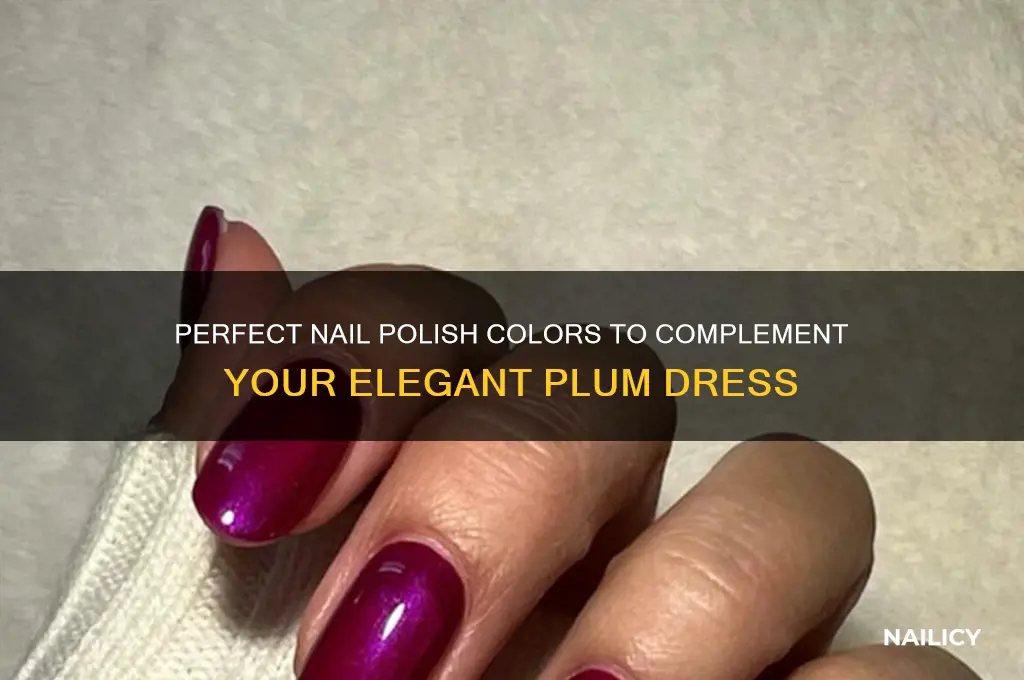 what color nail polish to wear with a plum dress