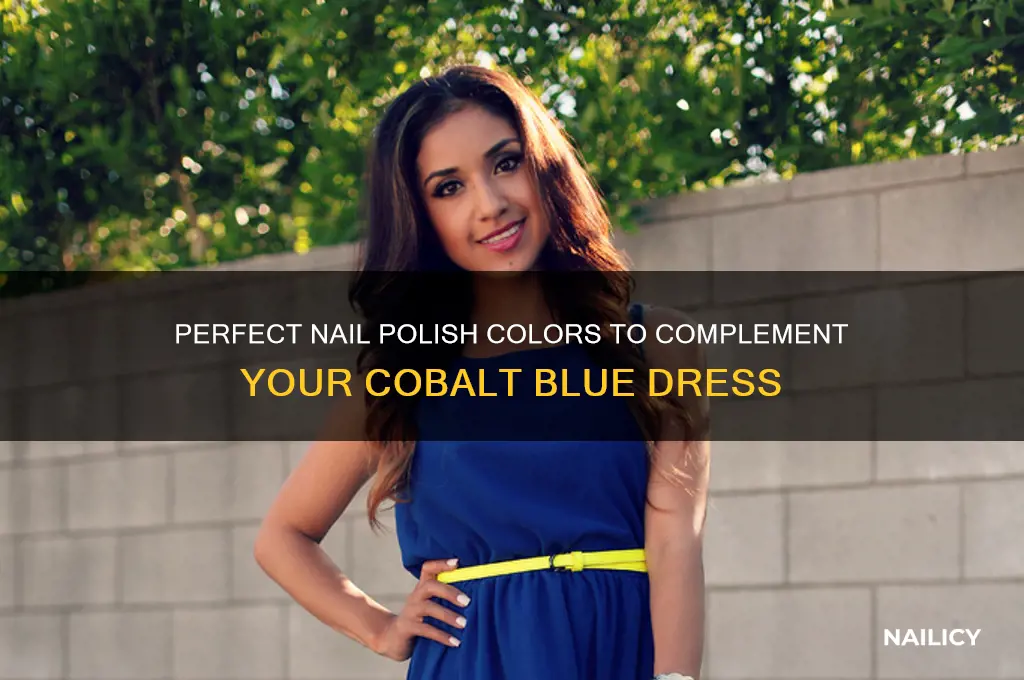 what color nail polish to wear with cobalt blue dress