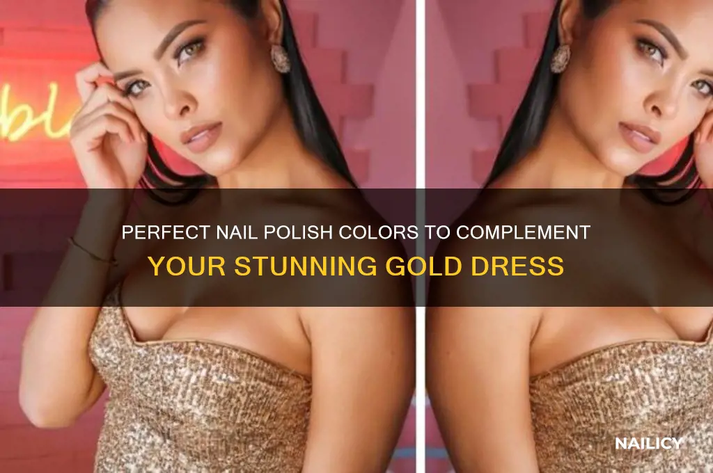 what color nail polish to wear with gold dress