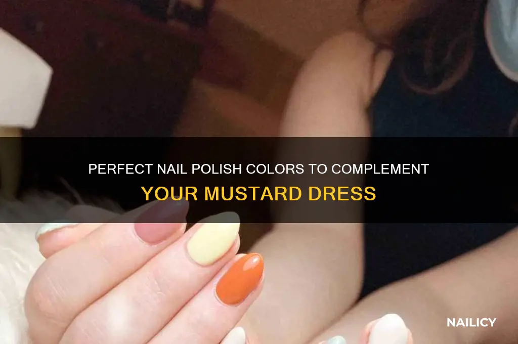 what color nail polish to wear with mustard dress