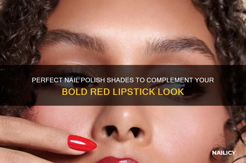 what color nail polish to wear with red lipstick