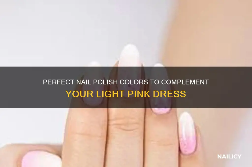what color nail polish with a lightpink dress