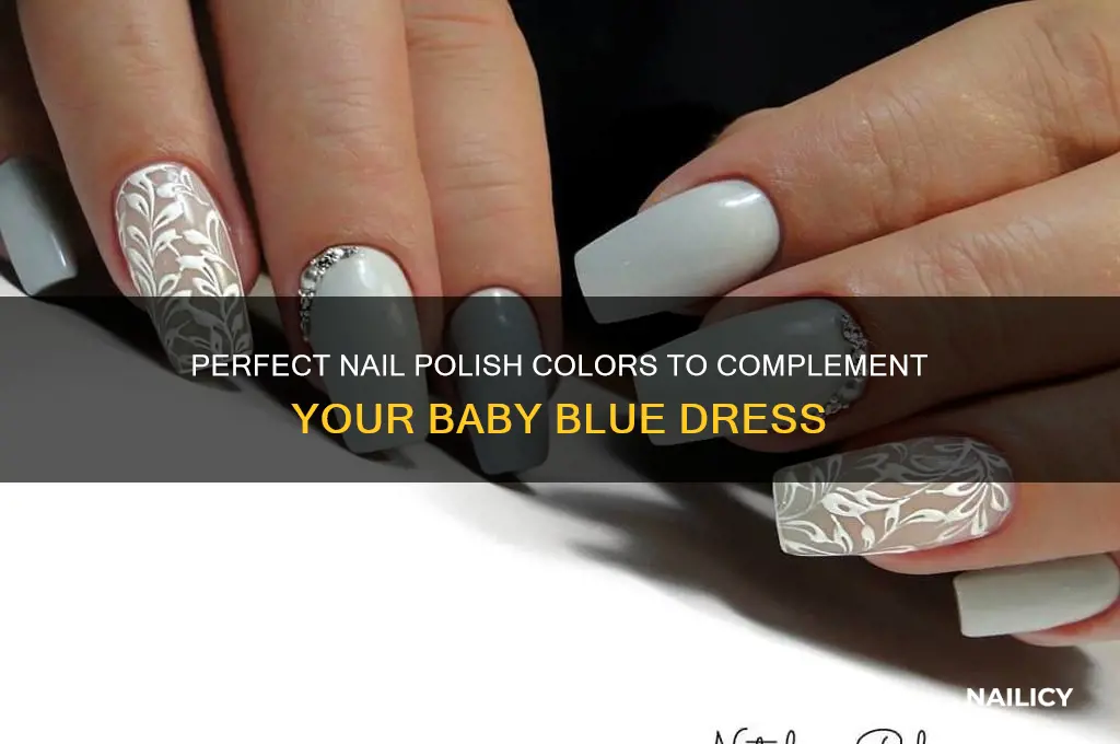 what color nail polish with baby blue dress