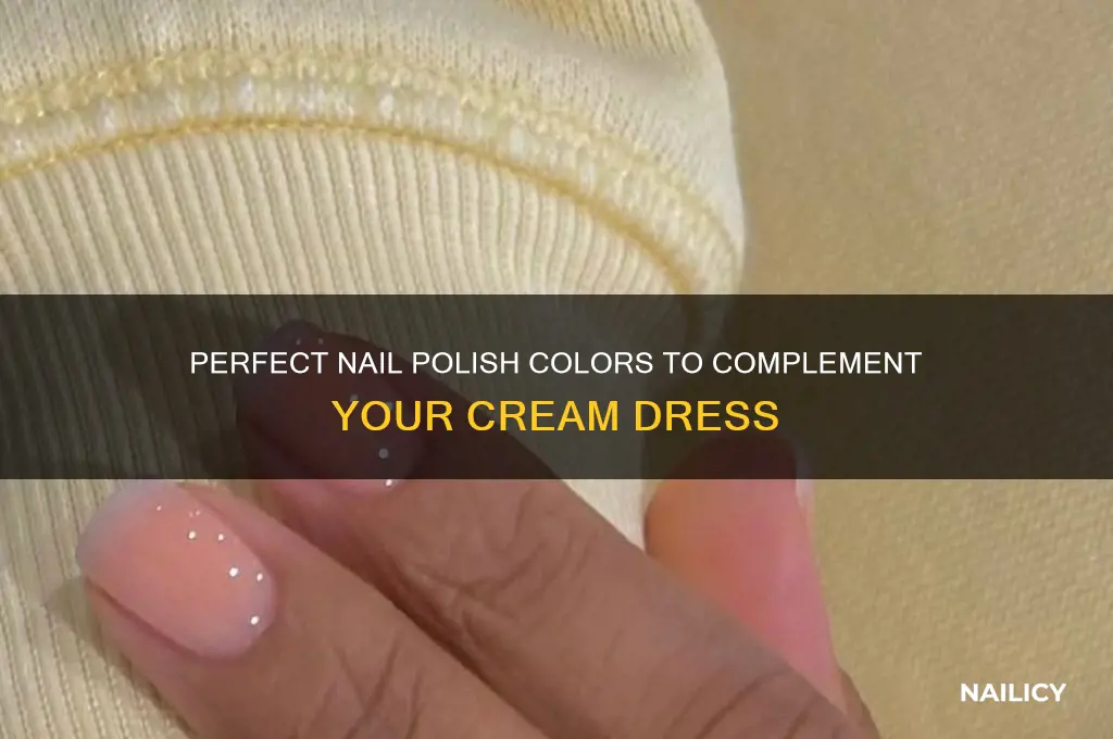 what color nail polish with cream dress