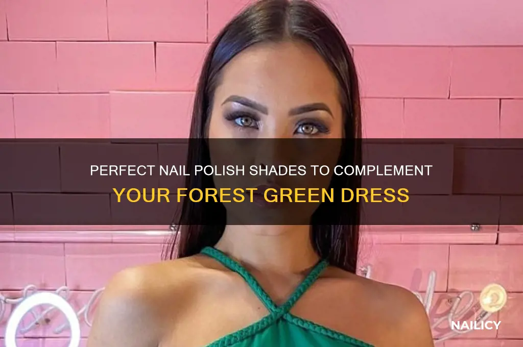 what color nail polish with forest green dress