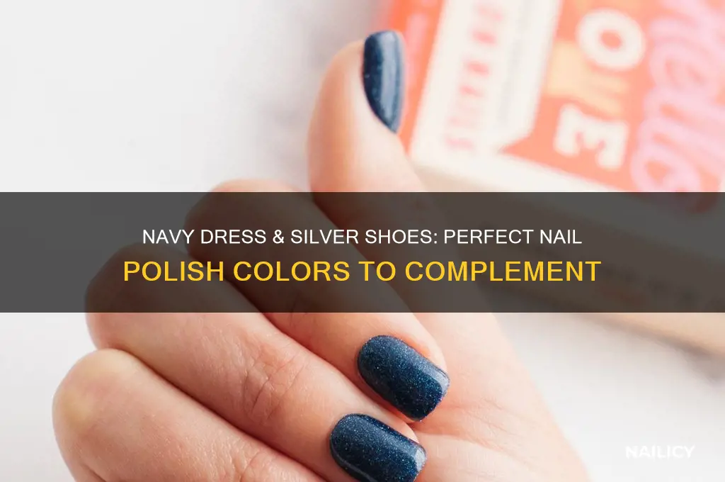 what color nail polish with navy dress and silver shoes
