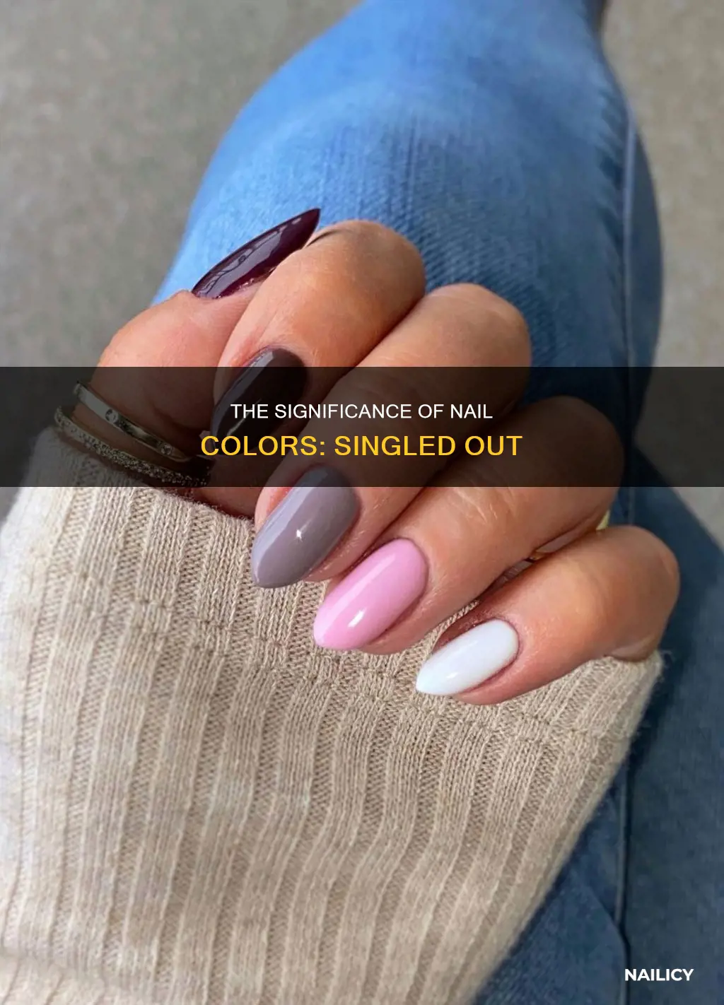 what color nails mean single