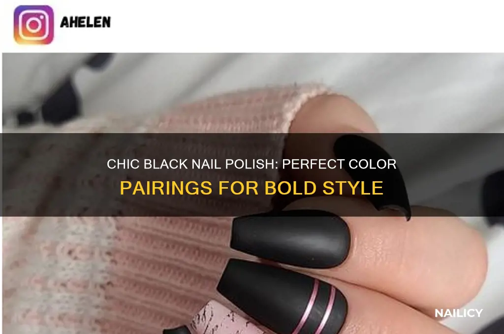 what color to pair with black nail polish