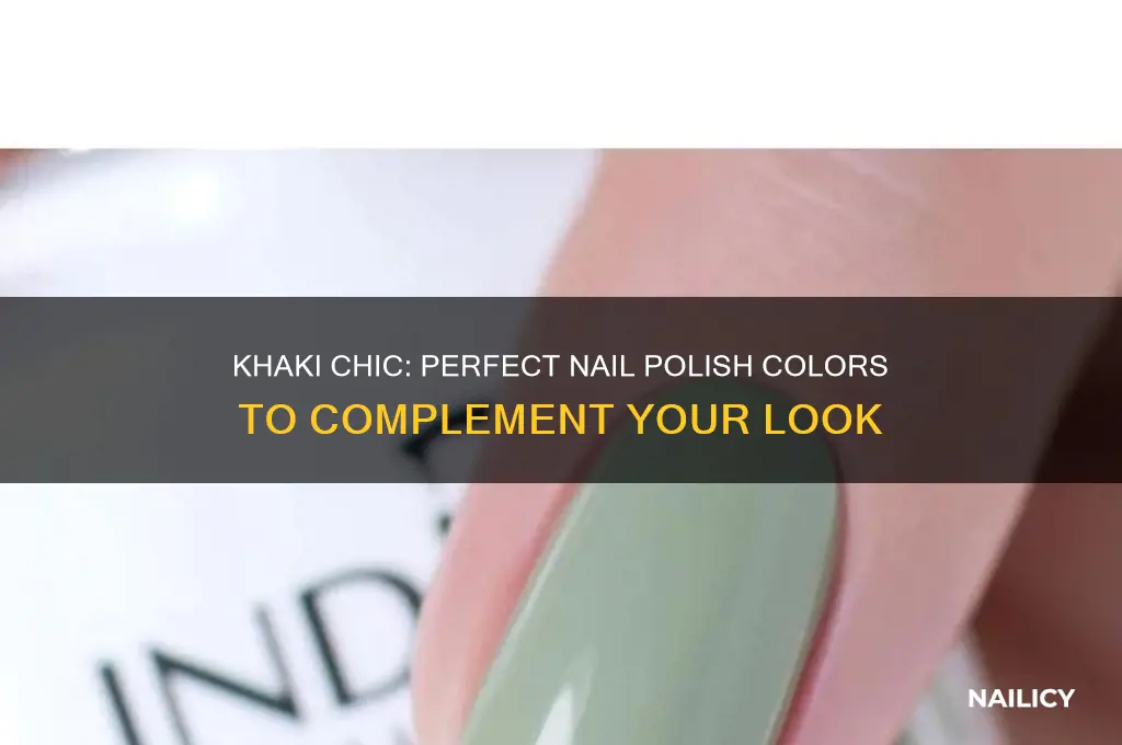 what colour nail polish goes with khaki