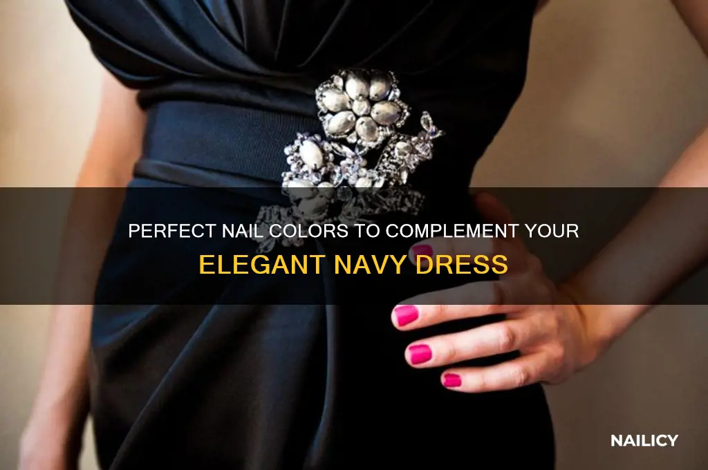 what colour nails go best with navy dress