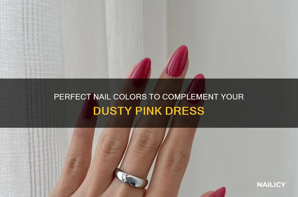 what colour nails go with dusty pink dress