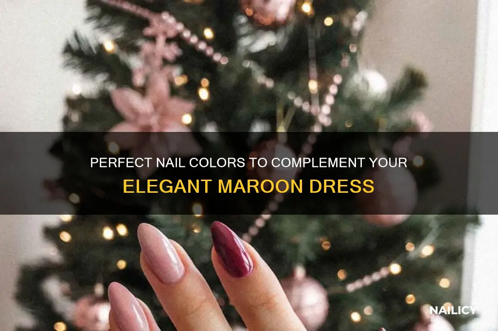 what colour nails go with maroon dress