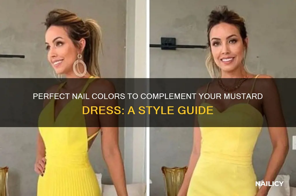 what colour nails go with mustard dress