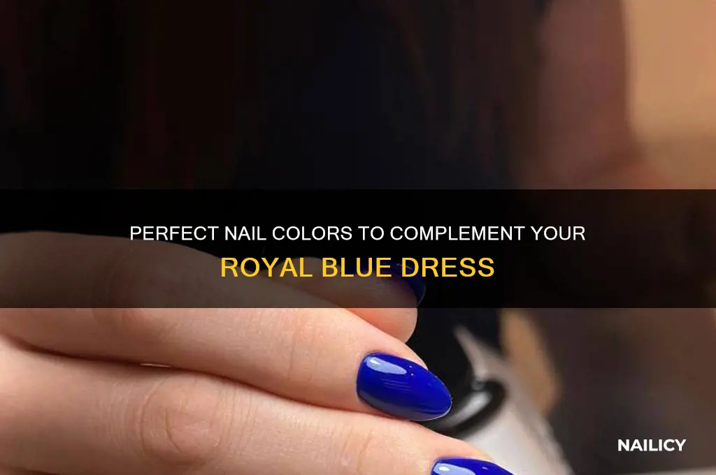 what colour nails go with royal blue dress