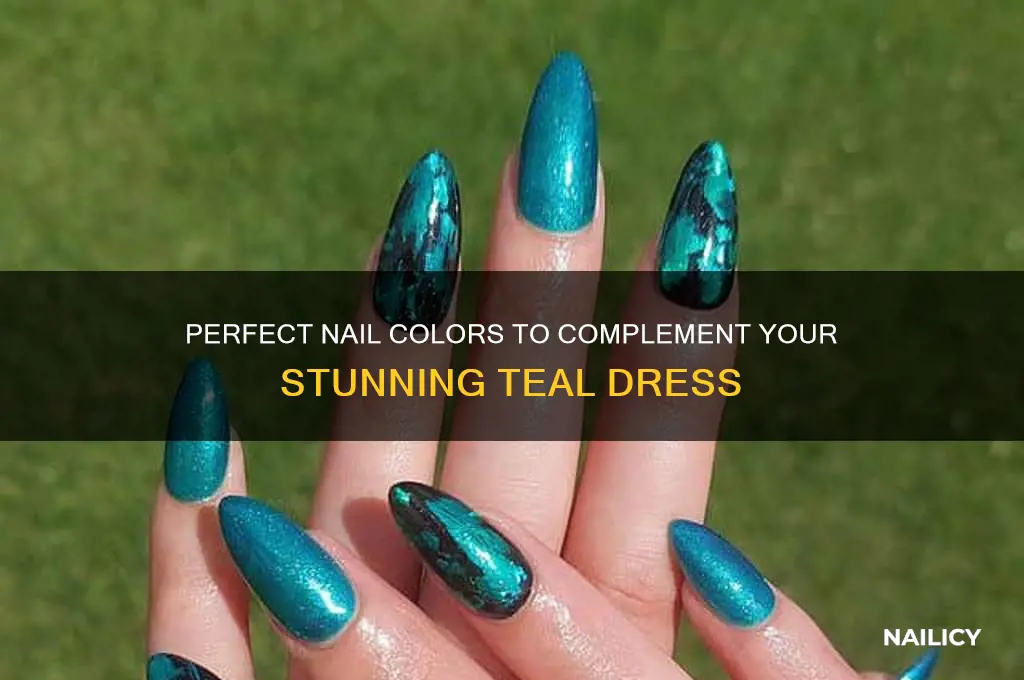 what colour nails go with teal dress