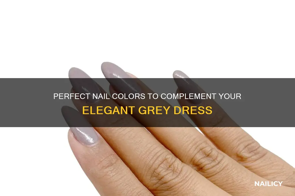 what colour nails goes with grey dress