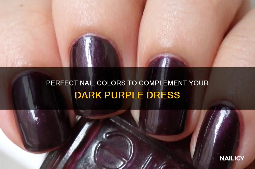 what colour nails with dark purple dress