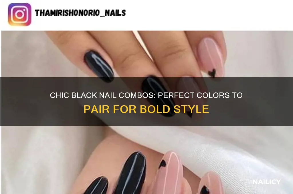 what colour to blend with black nails