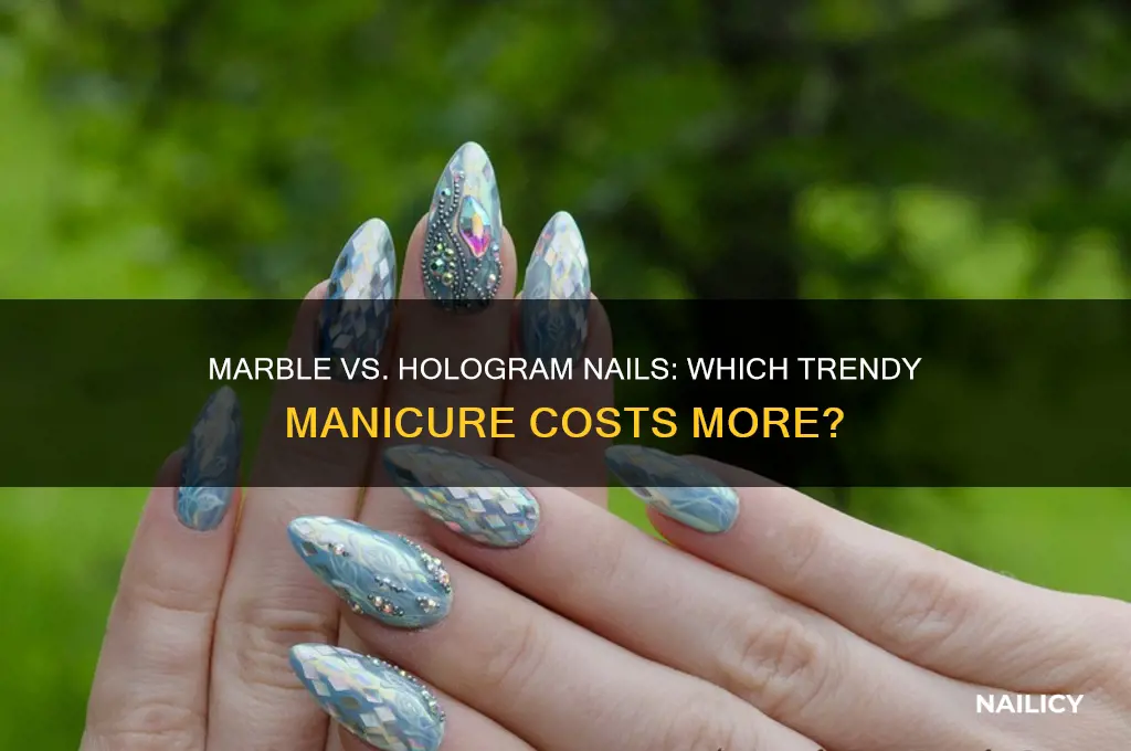 what cost more marble nails or hologram nails