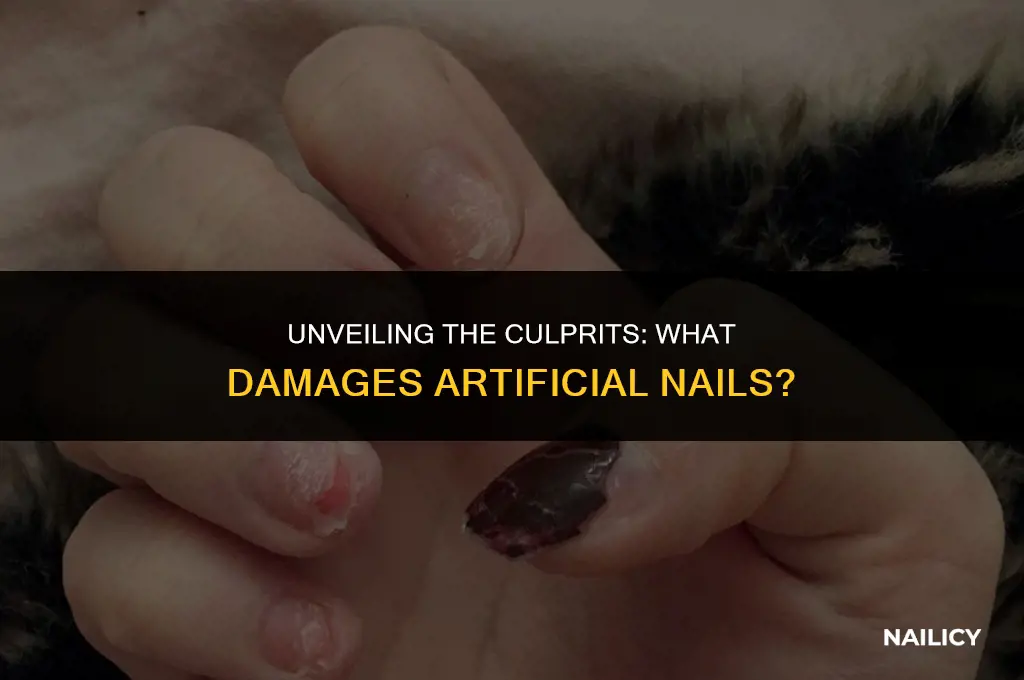 what damages artificial nails