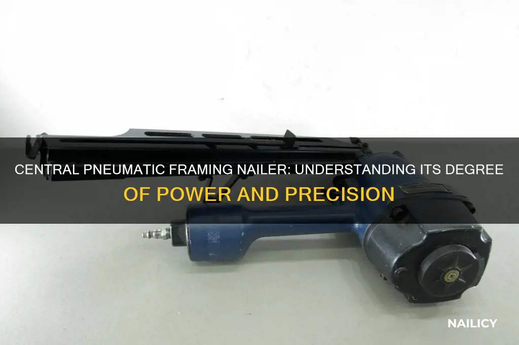 what degree is central pneumatic framing nailer